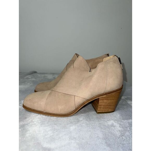 Women’s Eileen Fisher Ember Ankle Boots Tan Nubuck Leather 10 - Picture 2 of 11